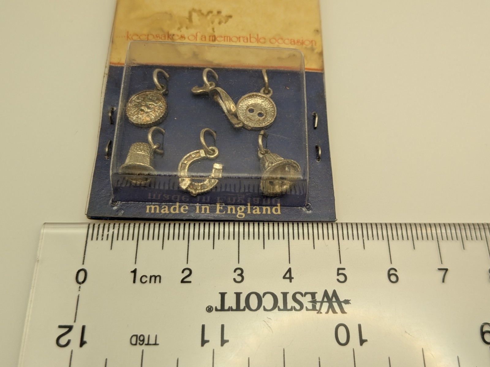 Vintage Traditional Pudding Charms, Solid Sterling Silver, Made in England