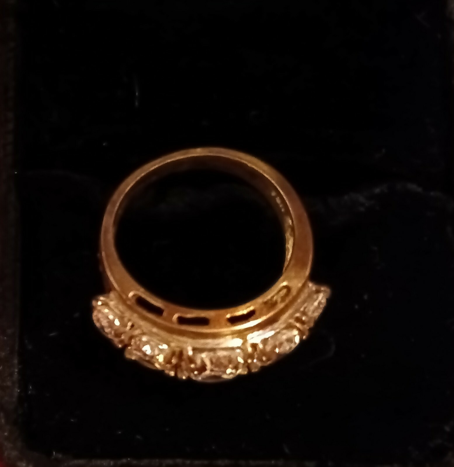 Sterling White Stones Ring Vintage – The Franklin Mint – Great shine