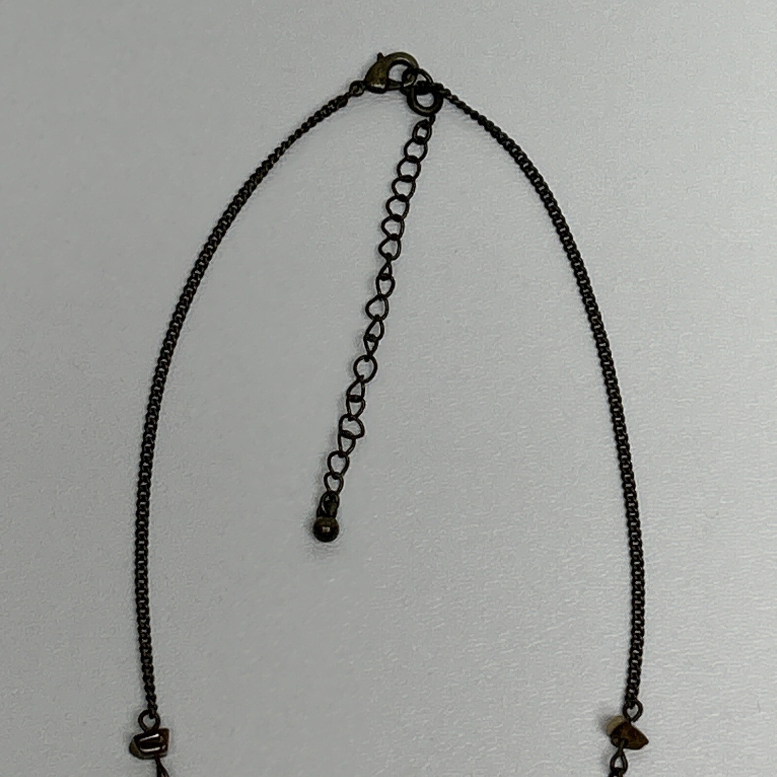 Signed N A Necklace, Single Rhinestone Flower Centerpiece
