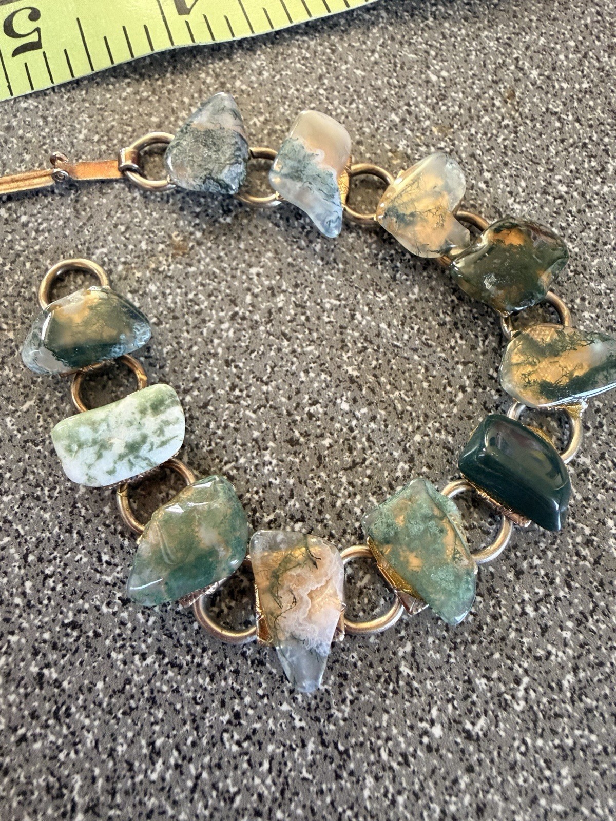 agate bracelet sterling 7.5