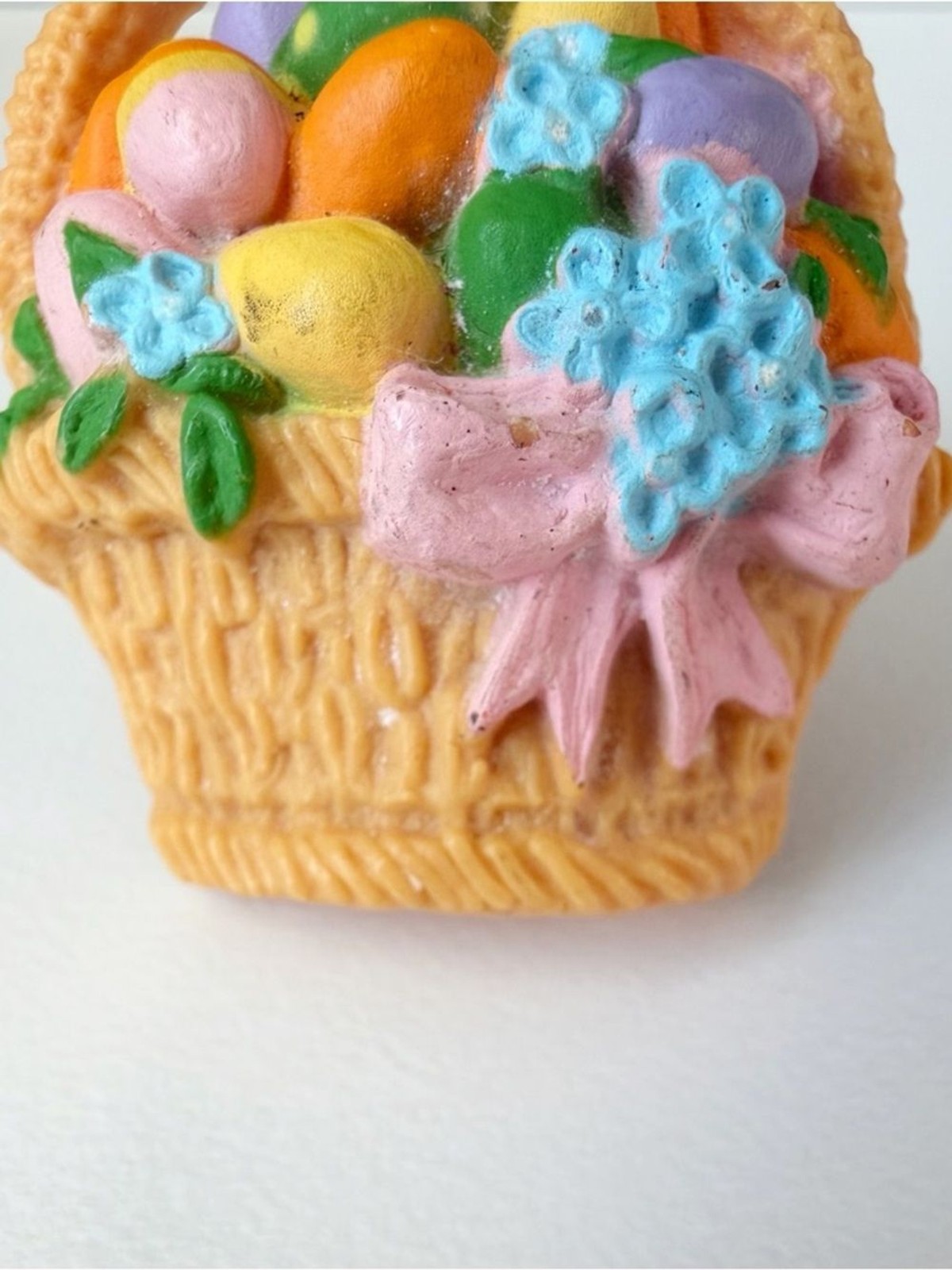 Vintage Hallmark Easter Basket Pin Brooch Colorful Eggs Festive Holiday Gift