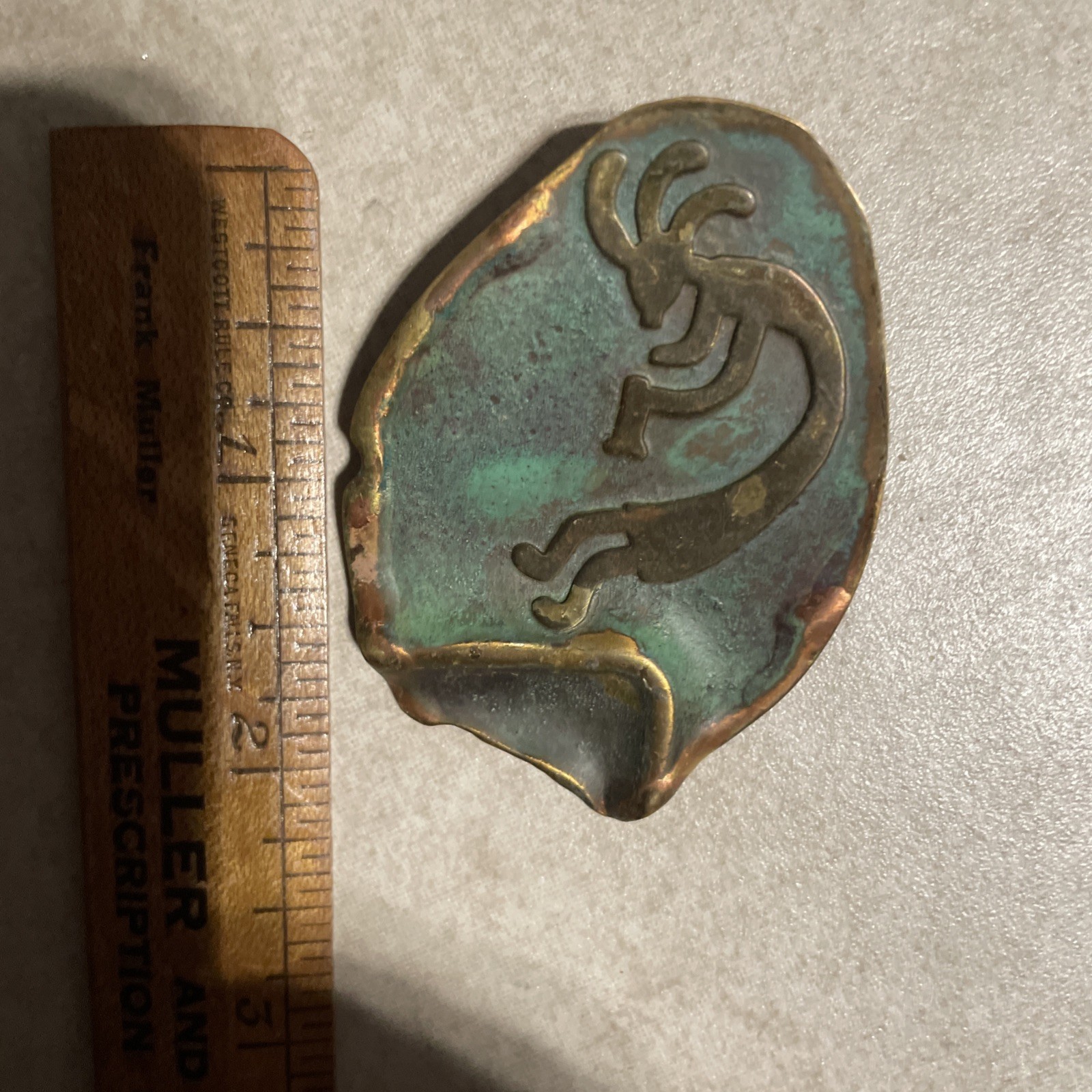 KOKOPELLI Copper Brooch See Pictures