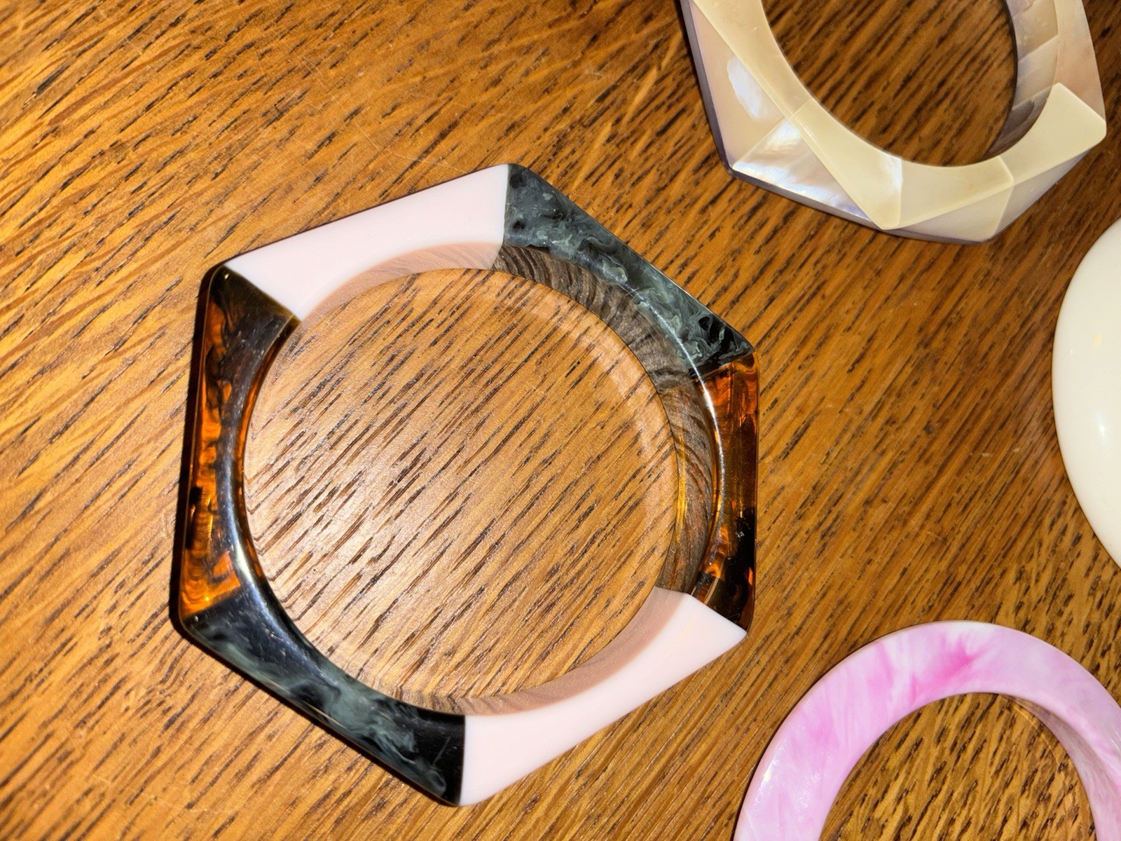 Bangle Bracelet Bundle – Plastic, Resin, Wood Mixed Lot of 31