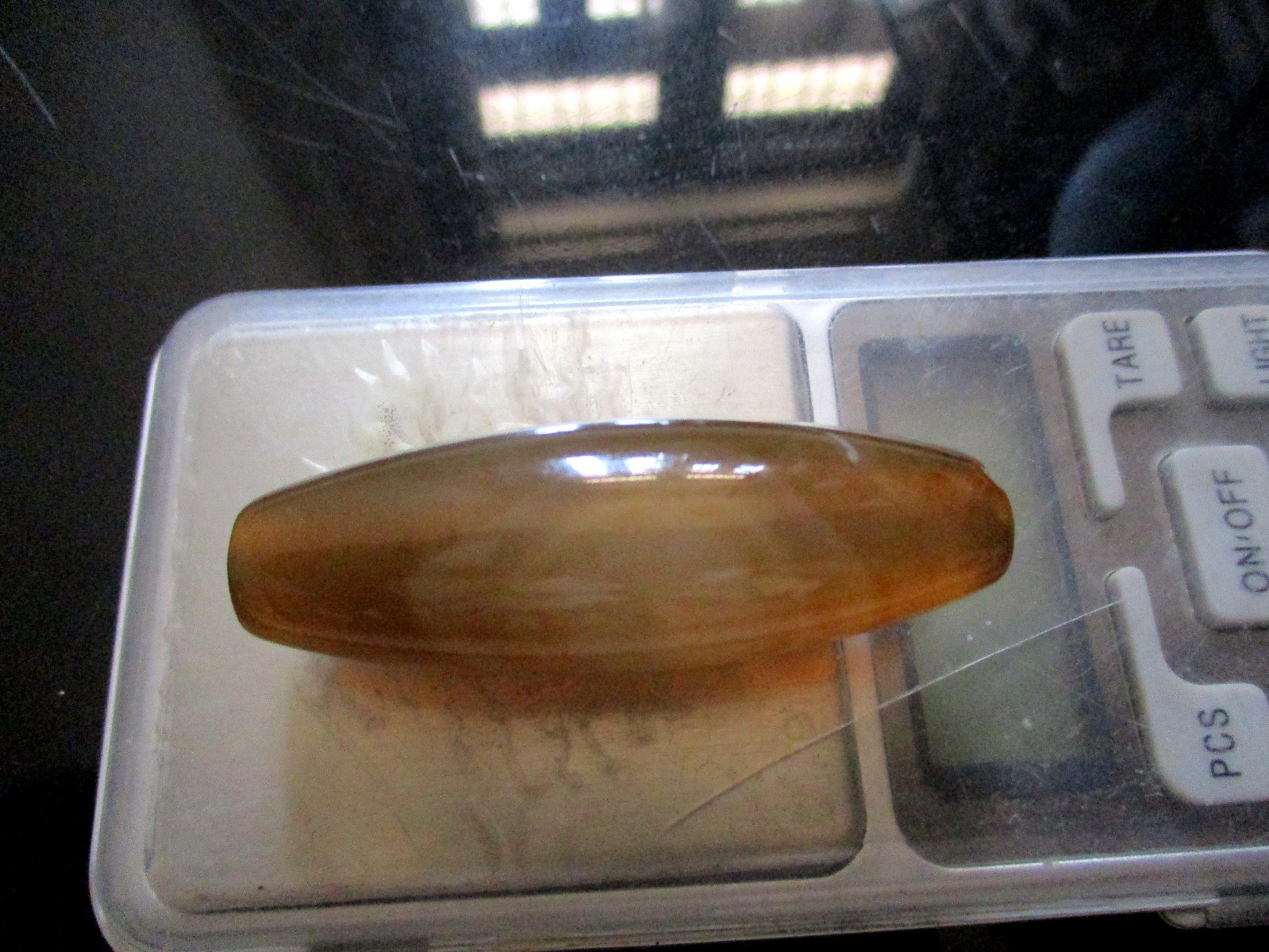 Sulamani Elongated Bead Agate Antique 56 * 20 mm, 29.28 Gms