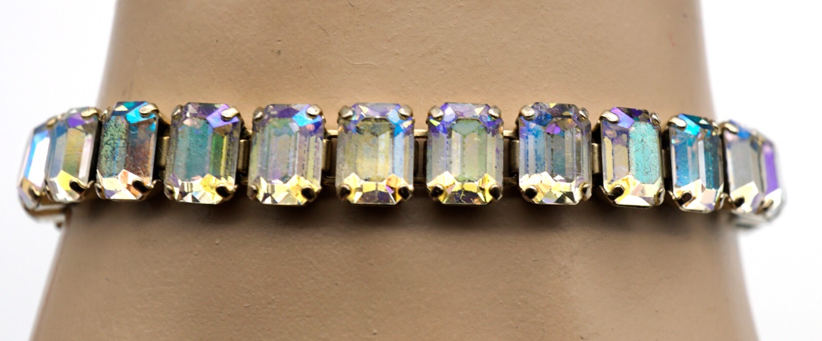 Aurora Borealis Crystal Bead Necklace and Bracelet Set