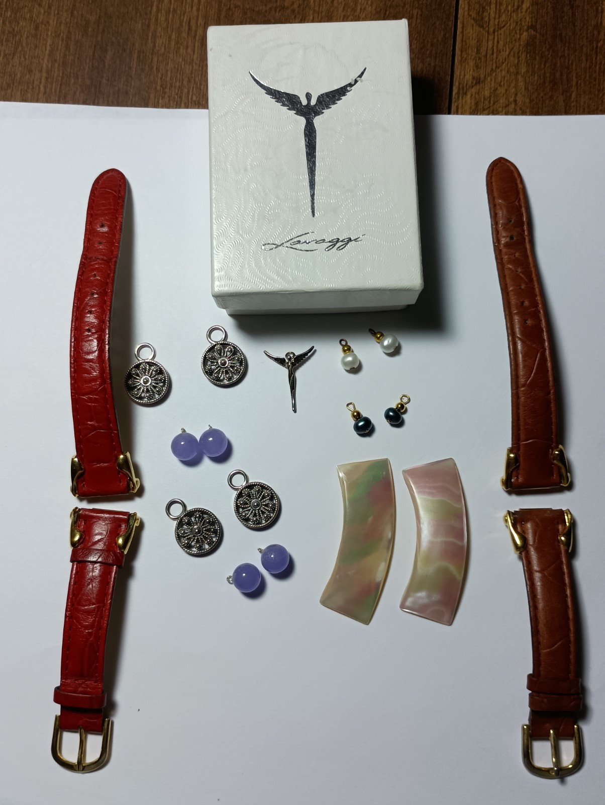 Vintage Lot Of 17 Miscellaneous Unfinished Jewelry/Supplies! LOOK! So Much Fun!!