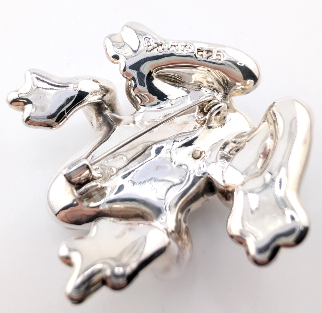 Bat-Agi Israel Sterling Silver 925 Frog Pin/Brooch 17342