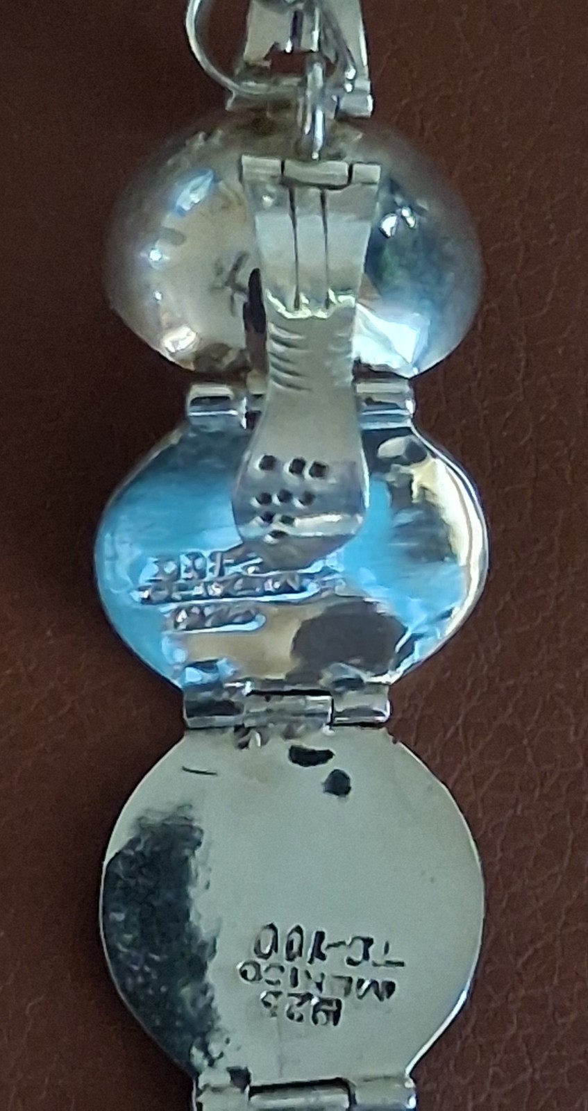 Vintage Taxco Mexico 925 Sterling Silver Folding 6-Photo Ball Locket Necklace