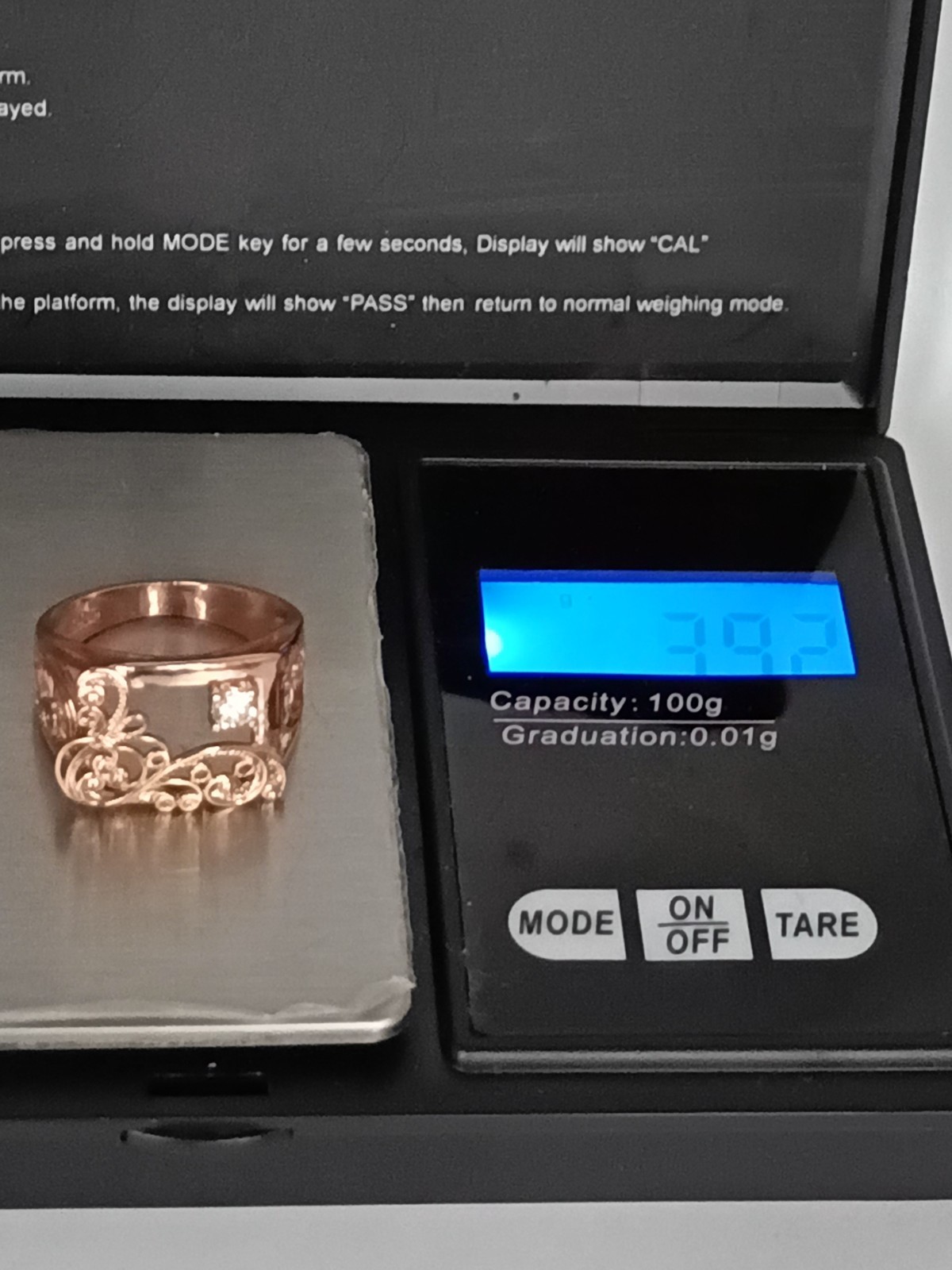 Vintage 1990-s 14 Ct Rolled Gold Zircon Ring Size UK P US 7 1/2- Hallmarked!