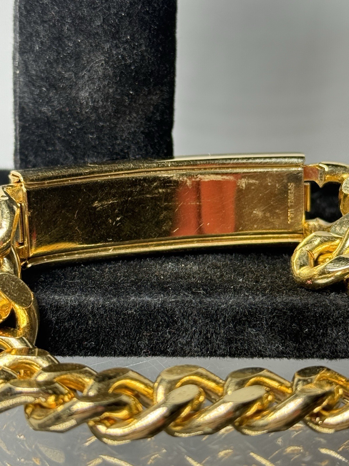 Engravable ID Bracelet SPEIDEL USA Gold Tone 8.5″ Link Bracelet No Box