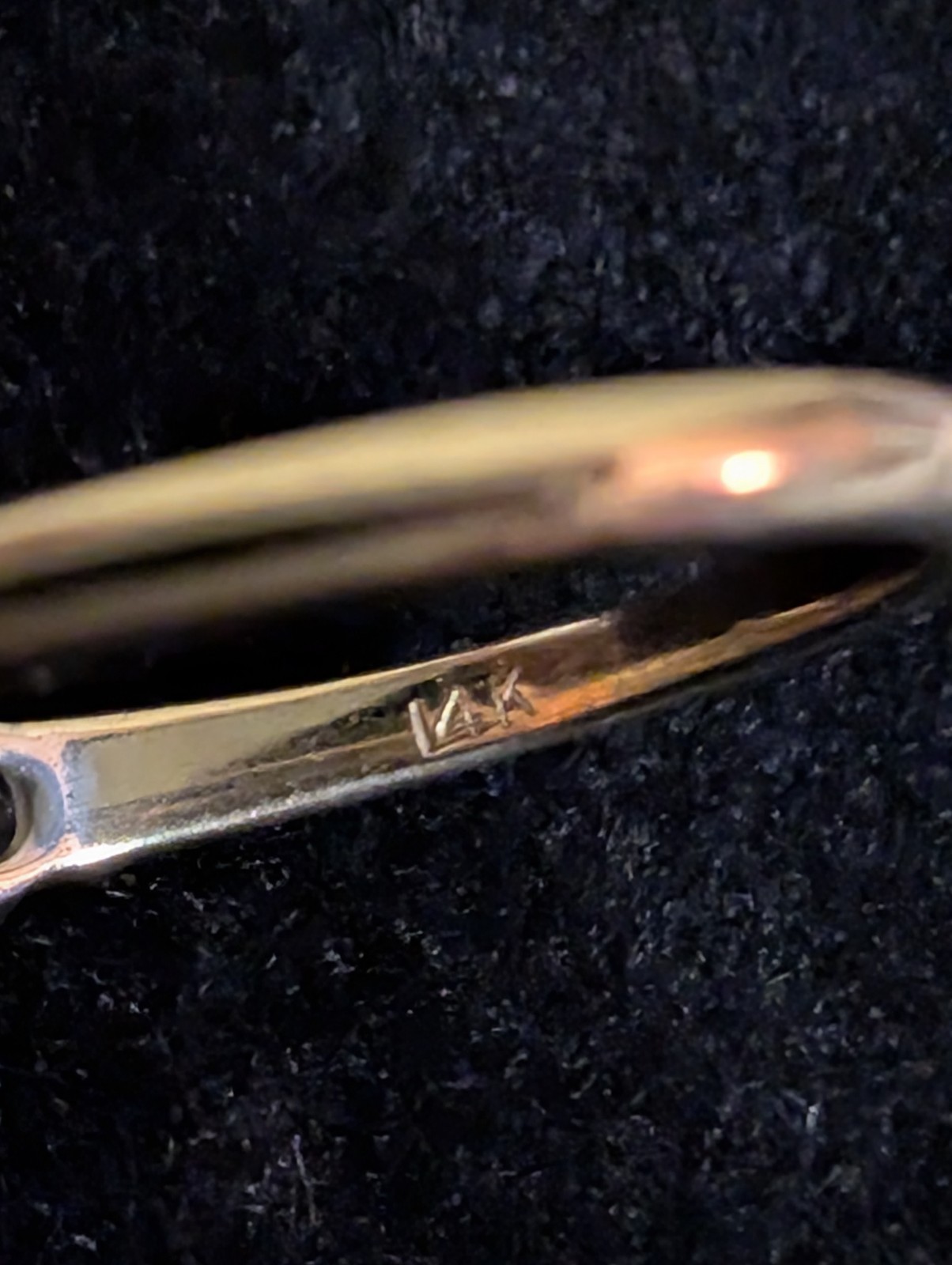 14K Yellow Gold Ring w White Gold Head Diamond Solitaire Sz 6