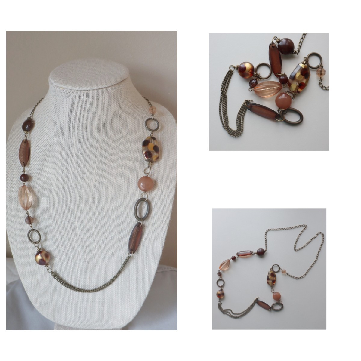 Variety Jewelry 30+ piece Lot, 3+ Lbs, all wearable plus extra pieces for crafts