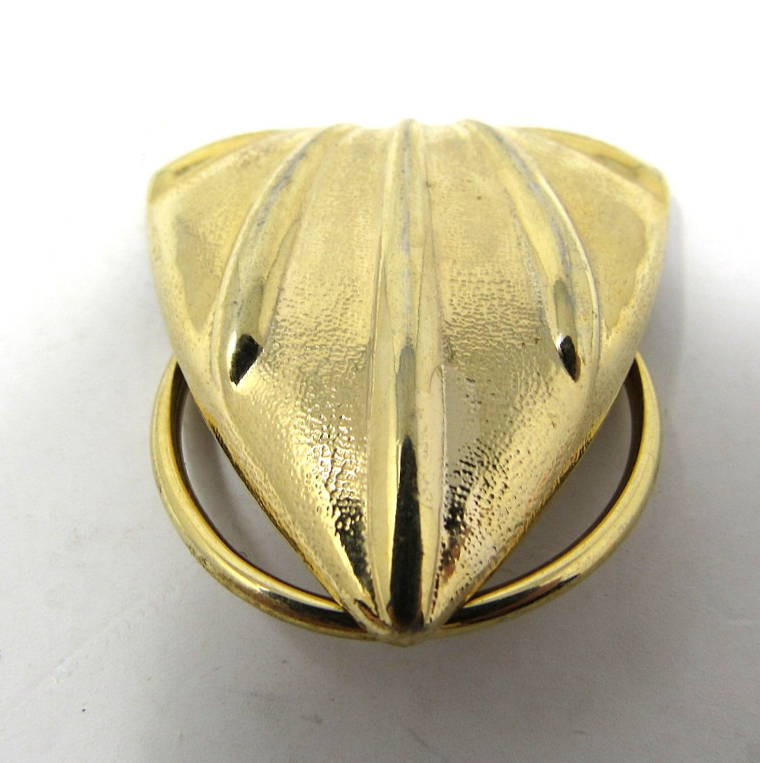 Kathie Lee Scarf Holder Clip Triangle Gold Tone Slide Dressy New US Seller sl