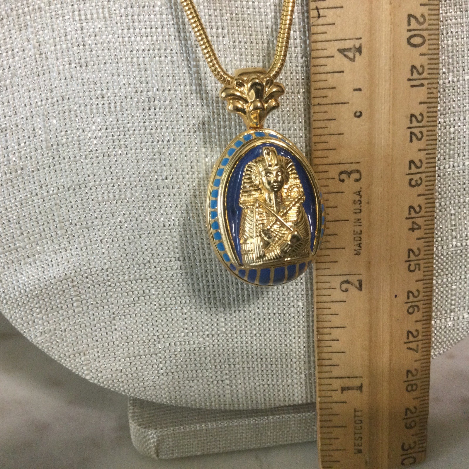 Vtg. Edgar Berebi Egyptian Collection King Tut,Bird, Egg Gold Tone Limited Ed
