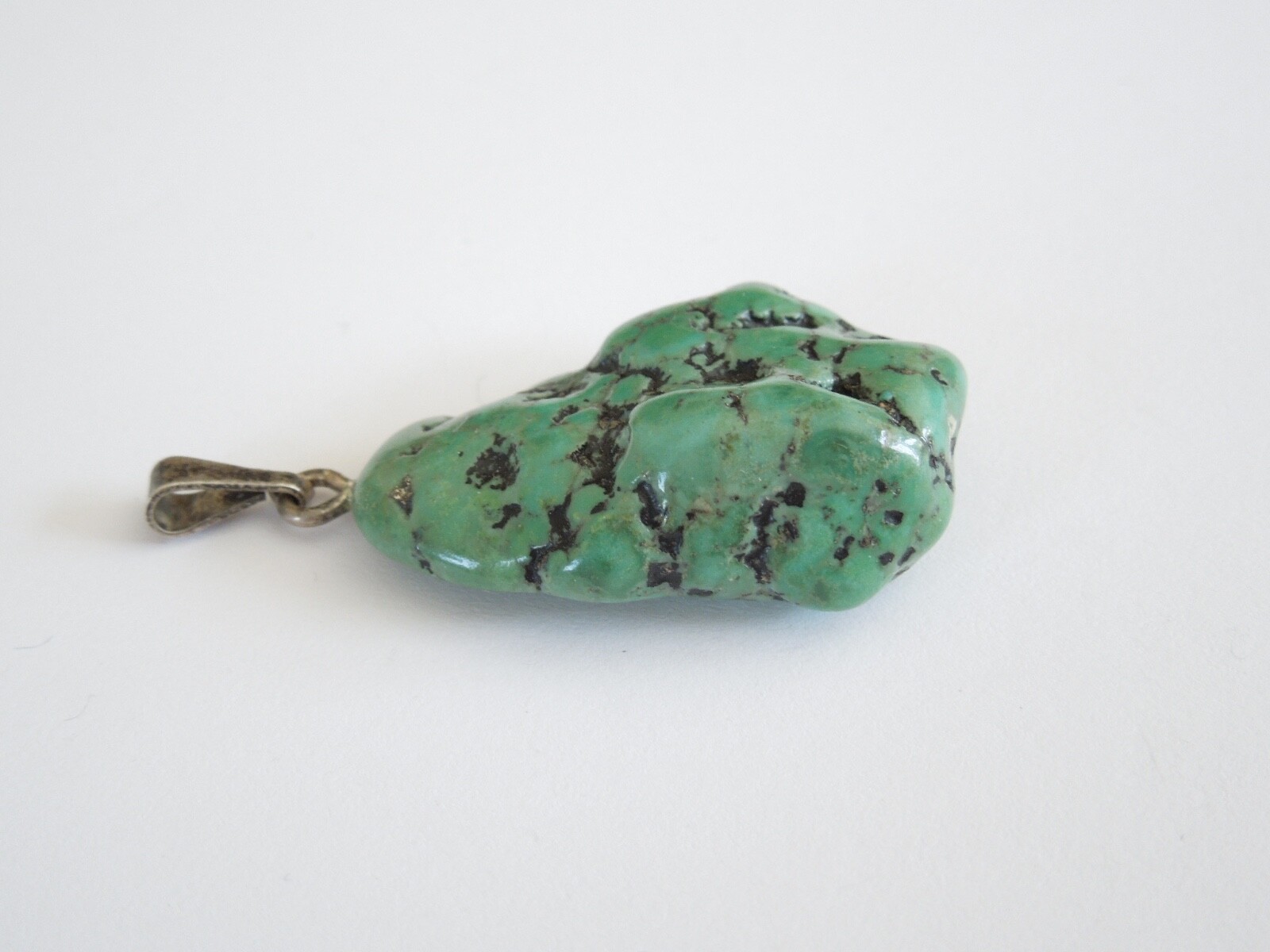 Pendant Turquoise Nugget 925 Sterling Silver 7.2 G/4.2 X 2.0 Cm