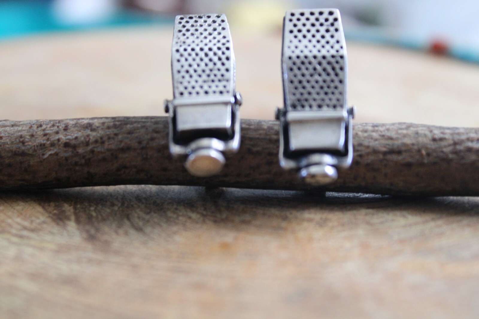 Fenwick & Sailors Sterling Silver Ribbon Microphone Mic Cufflinks 1950’s