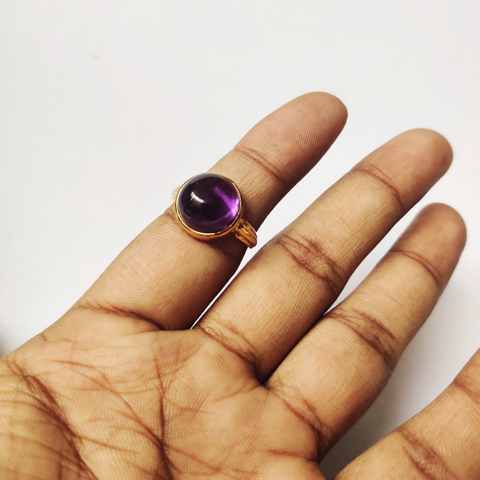 925 Starling Silver Created Amethyst Ring Size 7 Handmade Art And Deco Victorian