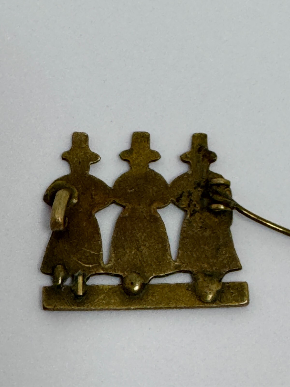 Antique Cymru Am Byth Pin, Wales Forever, Welsh Metal Multicolor Enamel Motto