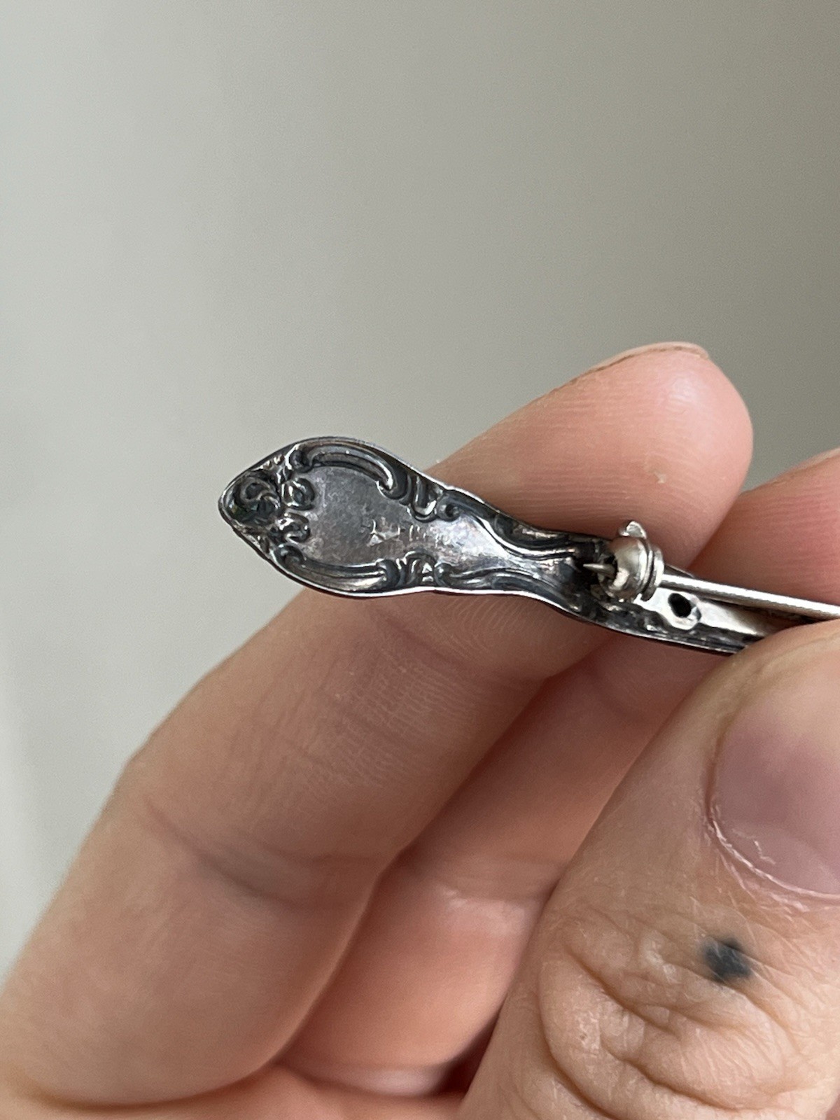 Vintage Silver Mini Spoon Brooch