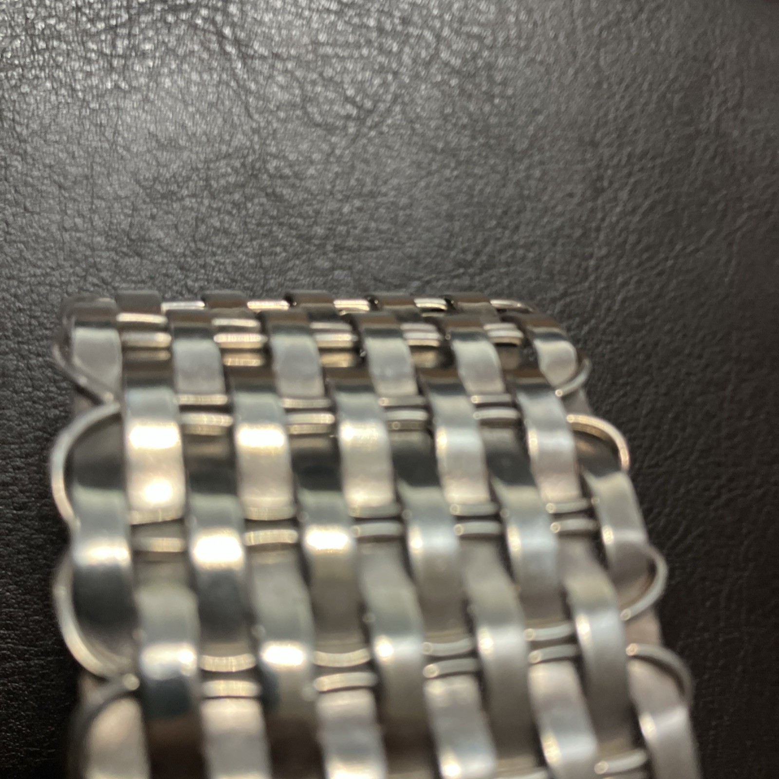Sterling Silver 925 Cuff Woven 54.4 Grams Adult Unisex Adjustable