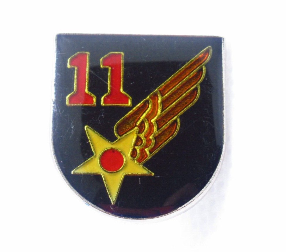 11th Air Force USAF Alaska Winged Star Military Insignia Lapel Pin Vintage