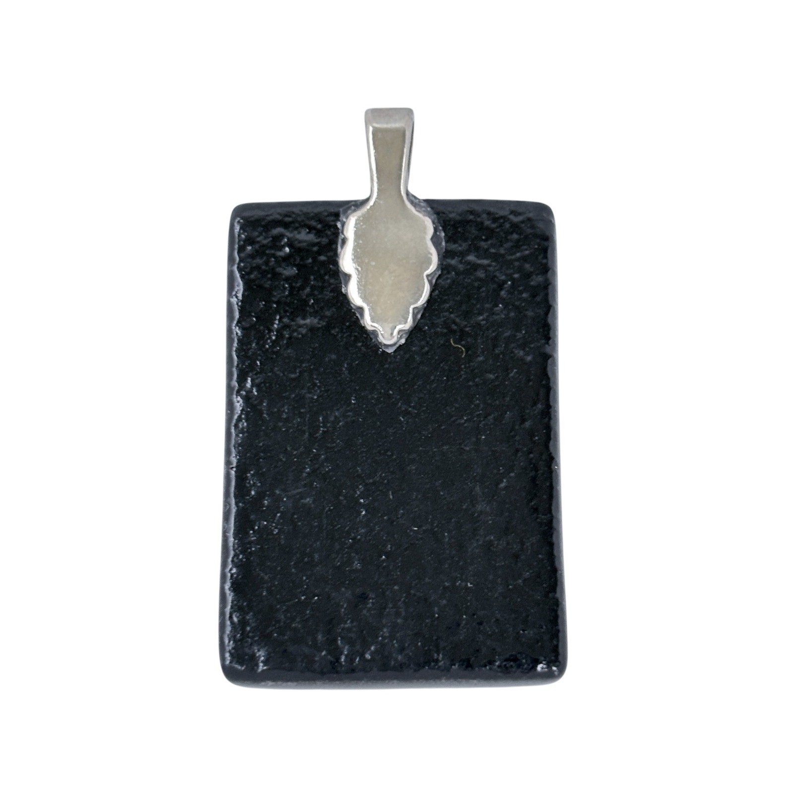 Vintage Sterling Silver 925 | Blue Gold Swirl Dichroic Glass Pendant