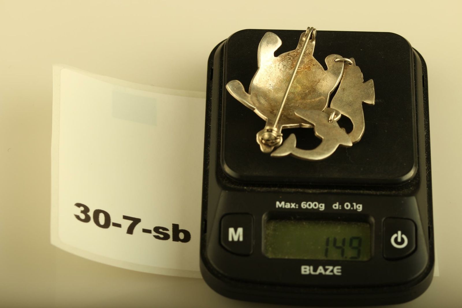 Vintage Sterling Silver Turtle Seahorse & Dolphin Sea creatures Brooch Pin
