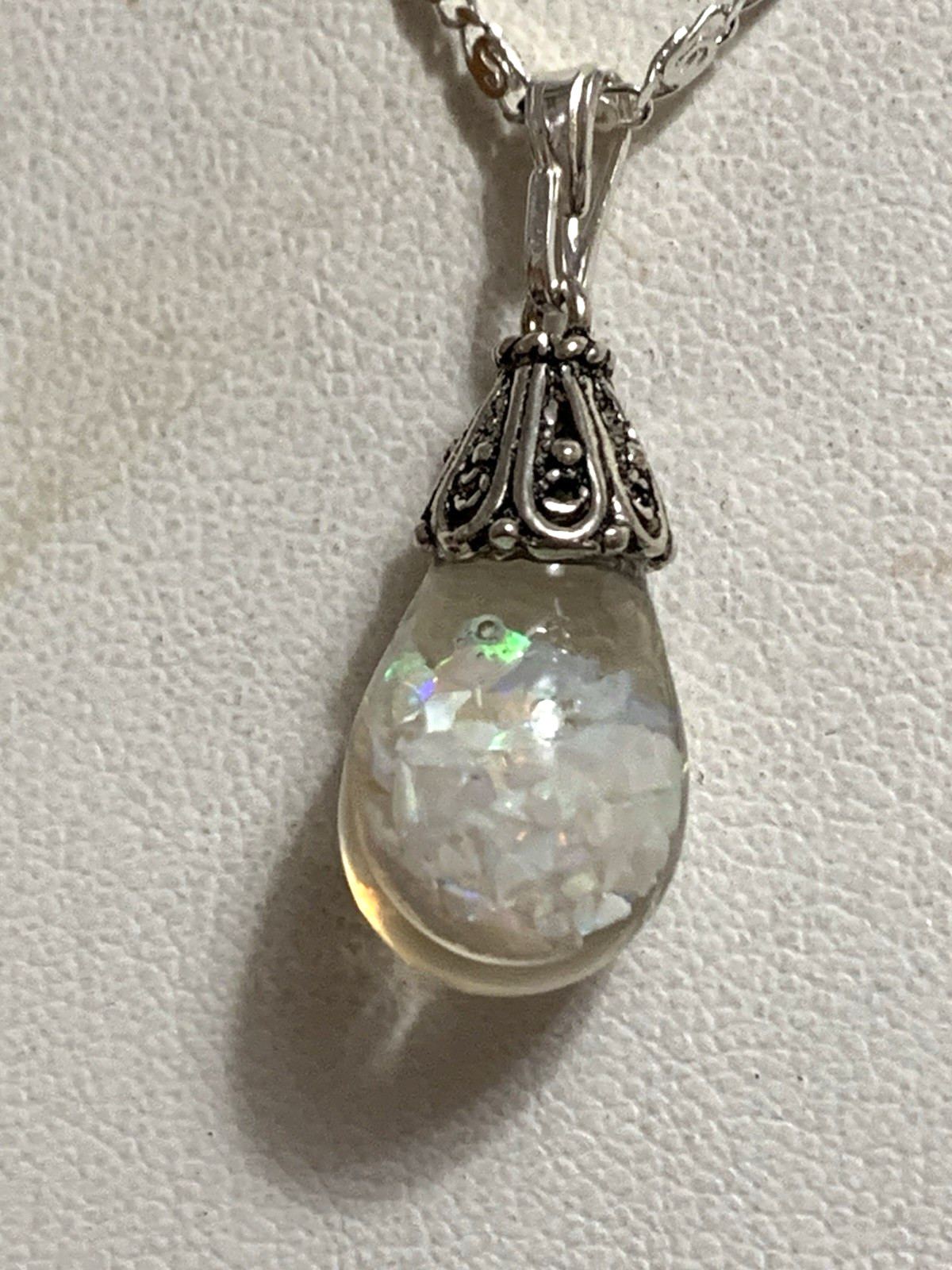 HOLIDAY SALE* ANTIQUE COLOSSAL 21MM FLOATING OPAL NECKLACE STYLE#1A-Sterling