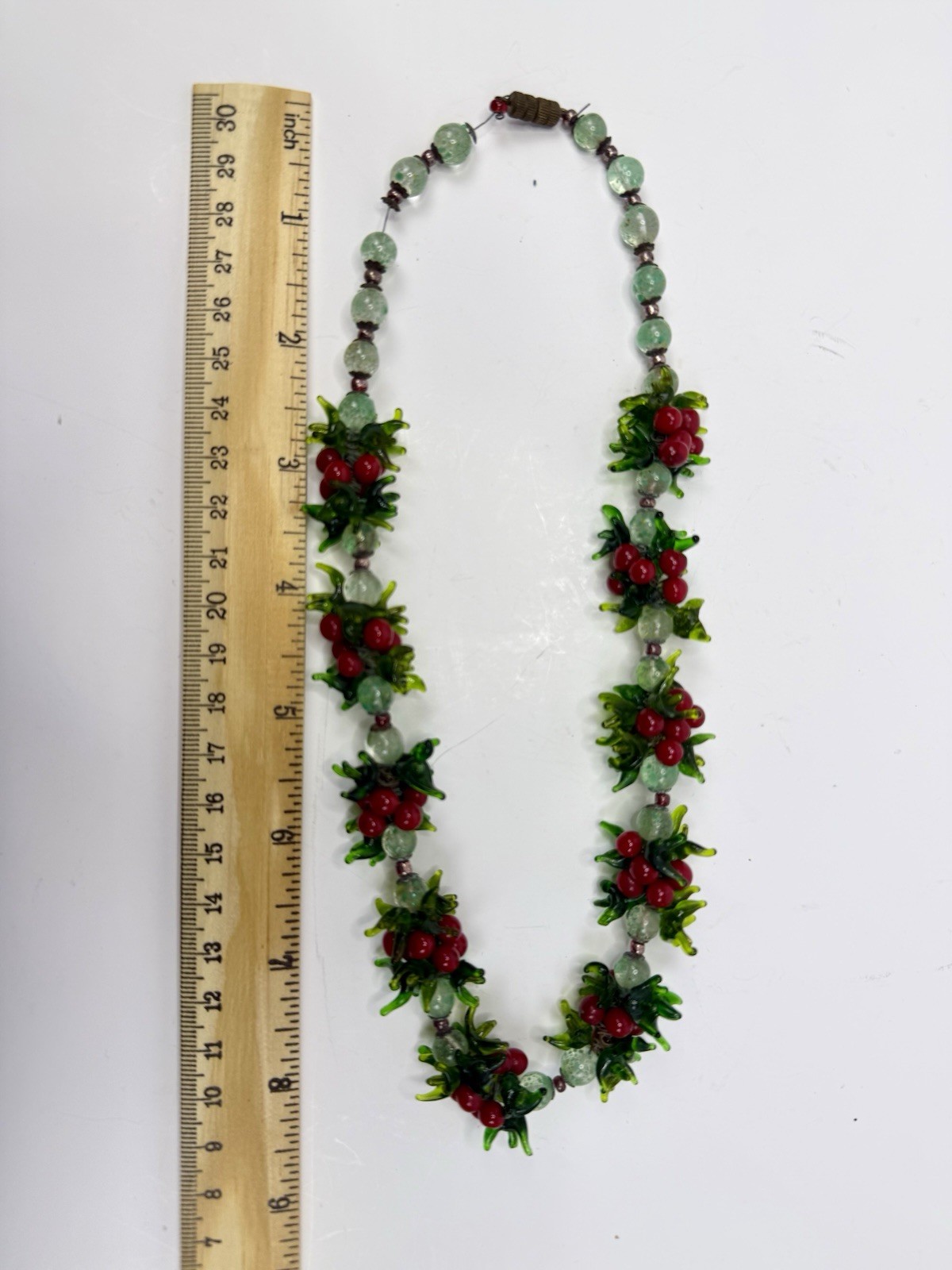 Vintage 1950’s Venetian Murano Glass Multi Color FRUIT SALAD Cluster Necklace