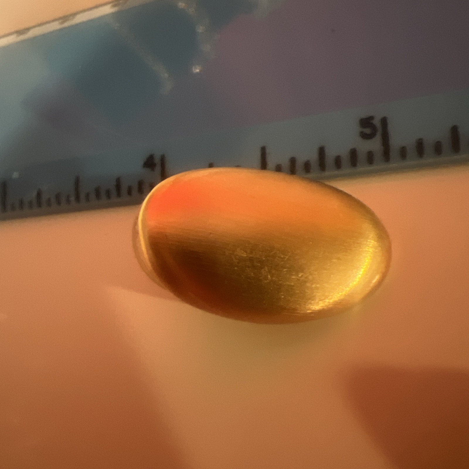 Vintage Signed Anne Klein Brushed Satin Gold Tone Oval Pierced Earrings