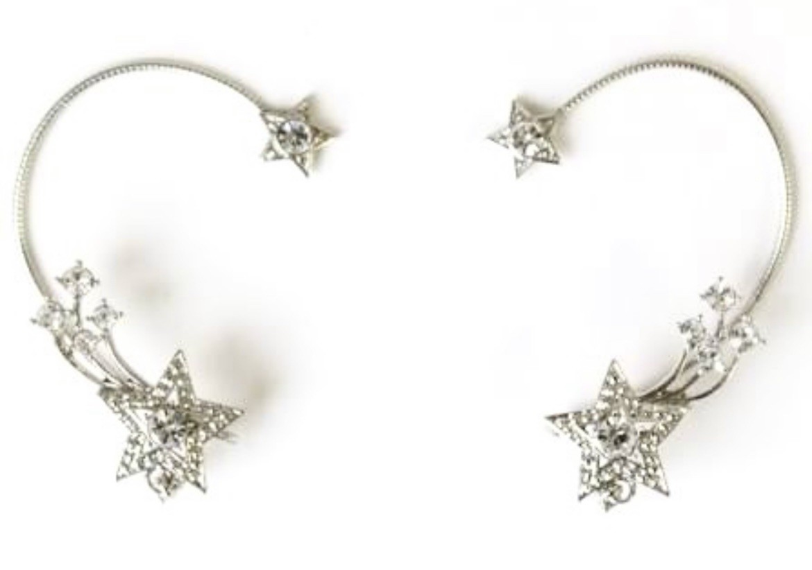 2002 Avon SPARKLING WRAP-AROUND EARRINGS Shooting Stars Vintage NOS Boxed