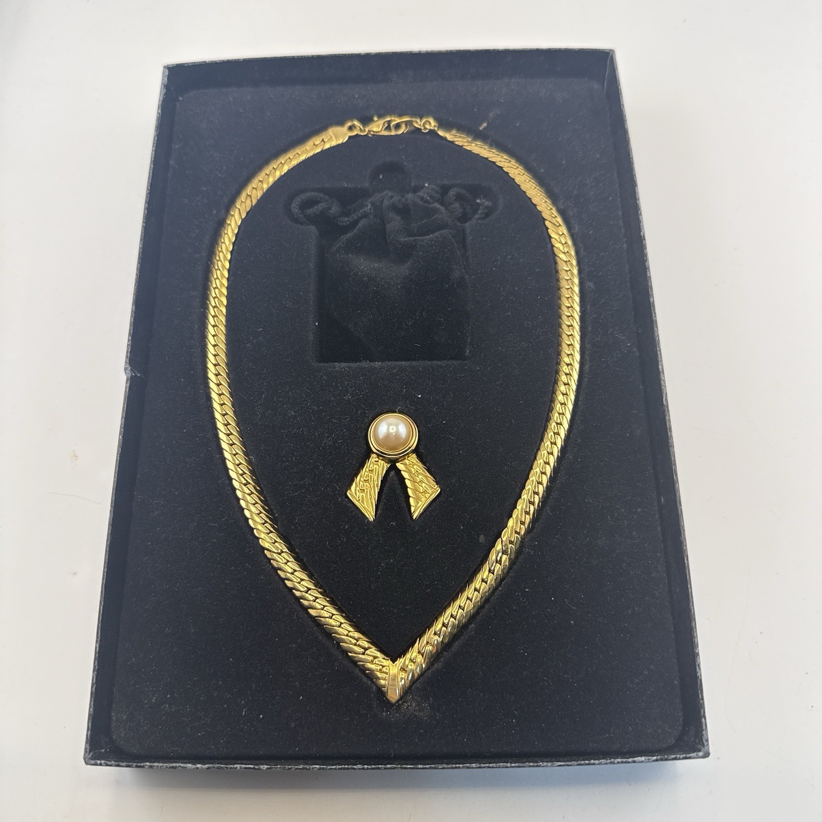 Joan Rivers Necklace Omega Interchangeable Set 9 Colors Gold Tone Cabochon Box