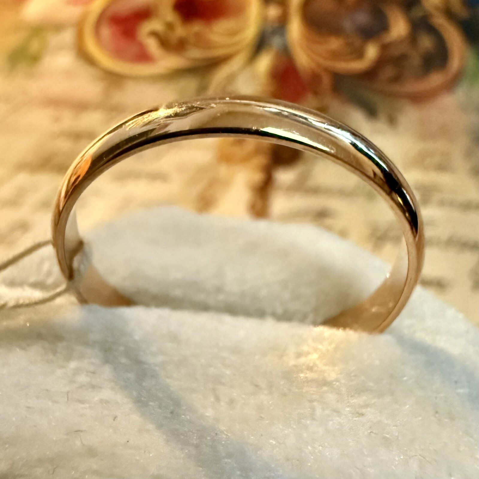 Size 10.5 – Vintage 585 14K Rose Gold Ring – East European – USSR Era. #1531