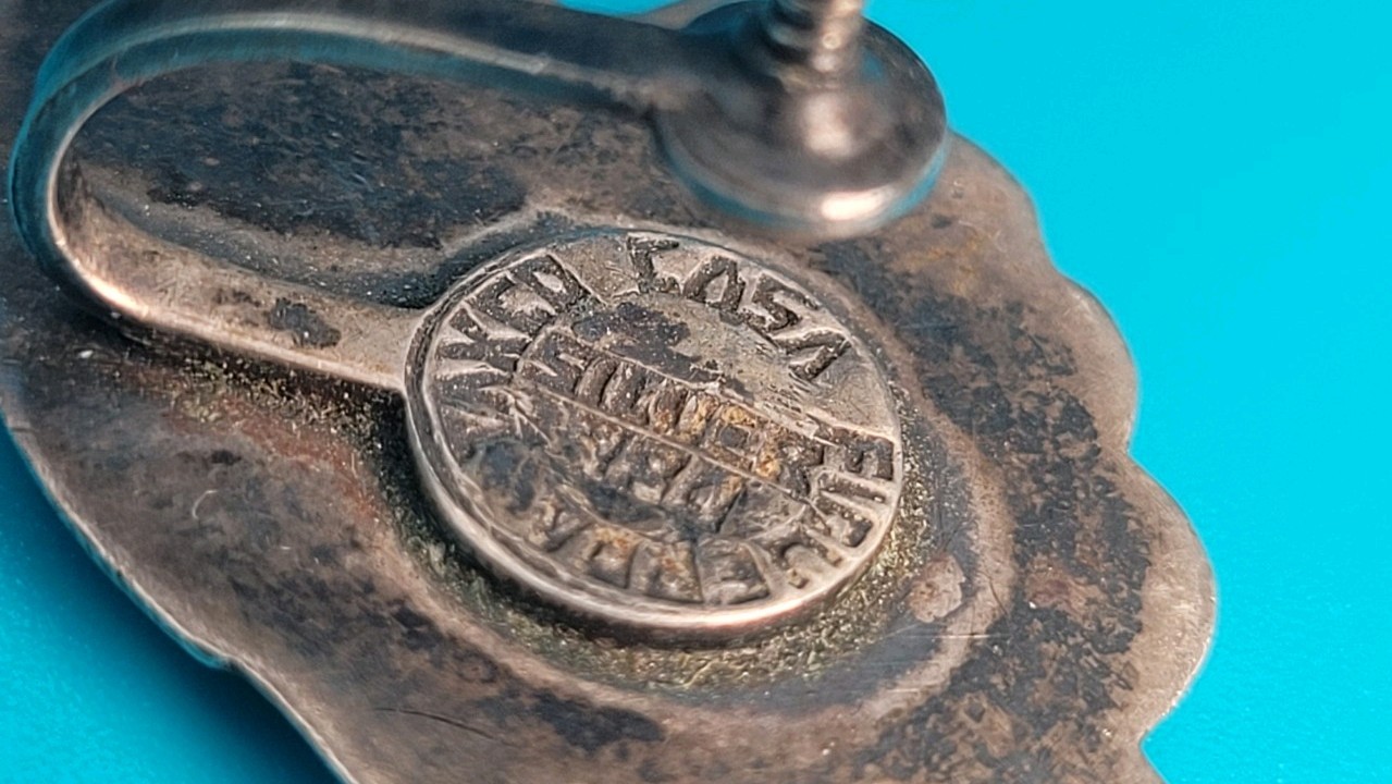 Rare Vintage Casa Figueroa Taxco Silver 980 Screw Back Earings 1930s-Early 1940s
