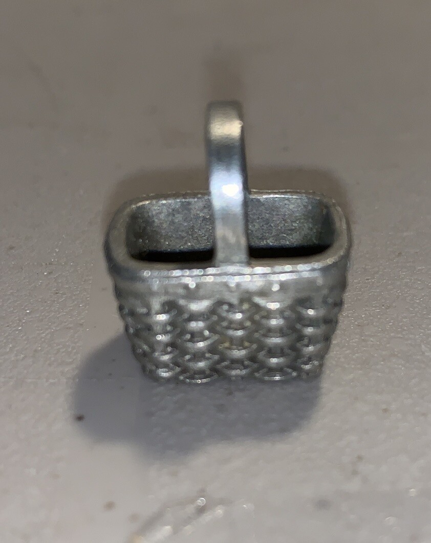 Longaberger Mini Basket Pewter Charm Or Pendant Miniature Decor Trinket
