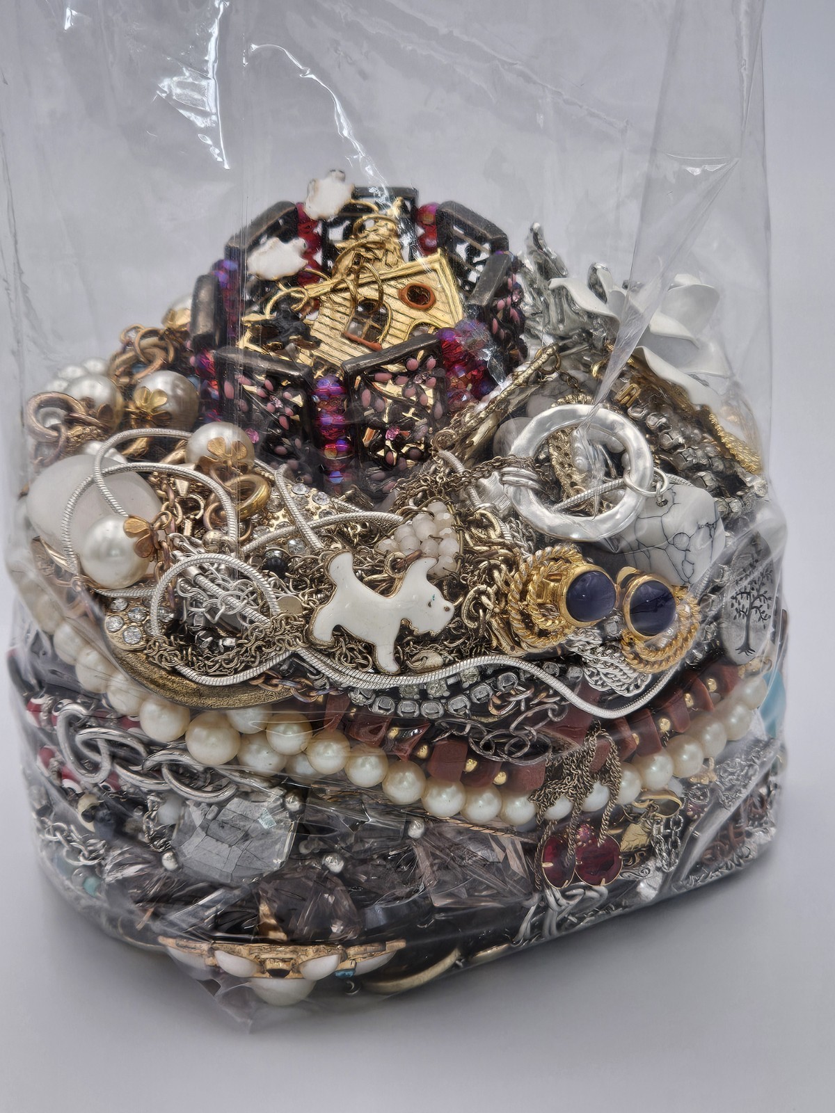 Mixed Wearable Jewelry Lot 26B Bag Vintage to Modern All Wearable 3 Lb 6 oz