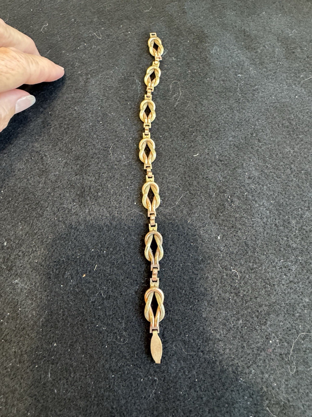 Vintage Two Tone Gold Square Knot Bracelet