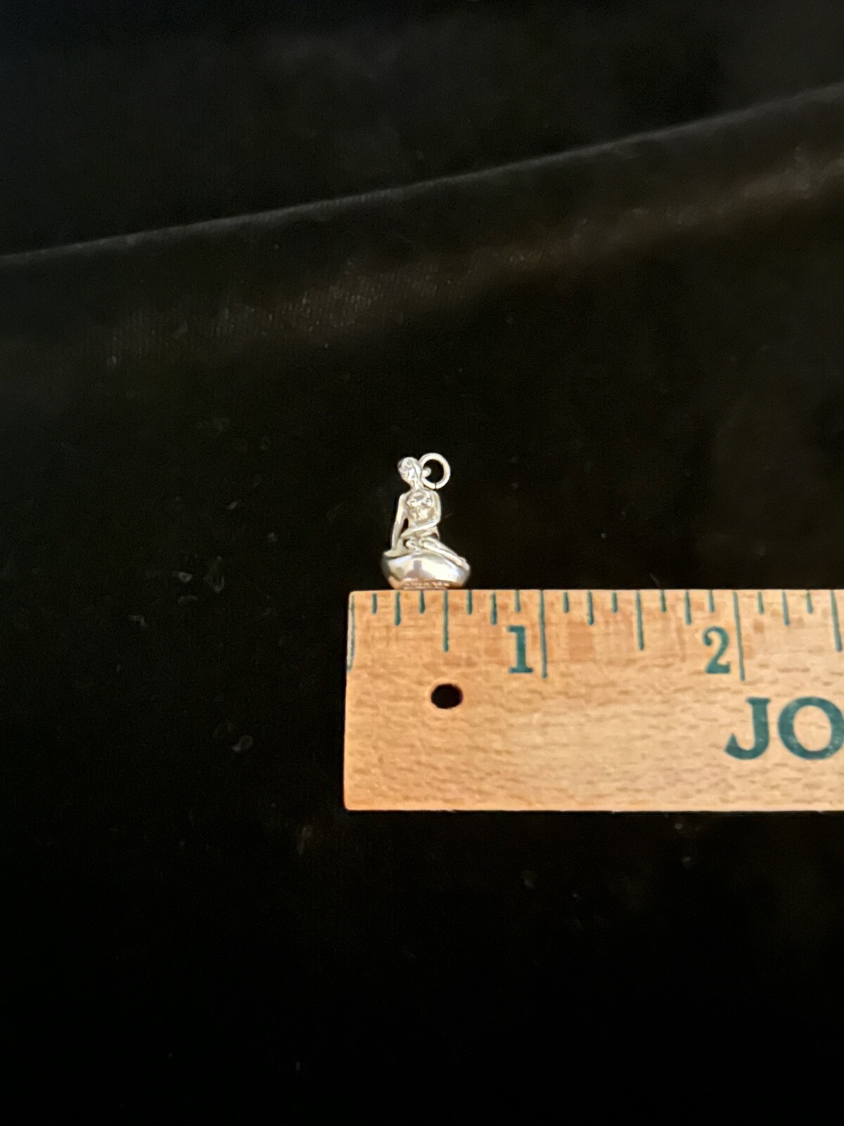 DANISH B. Munksgaard LITTLE MERMAID Statue Charm Sterling Silver Signed DM
