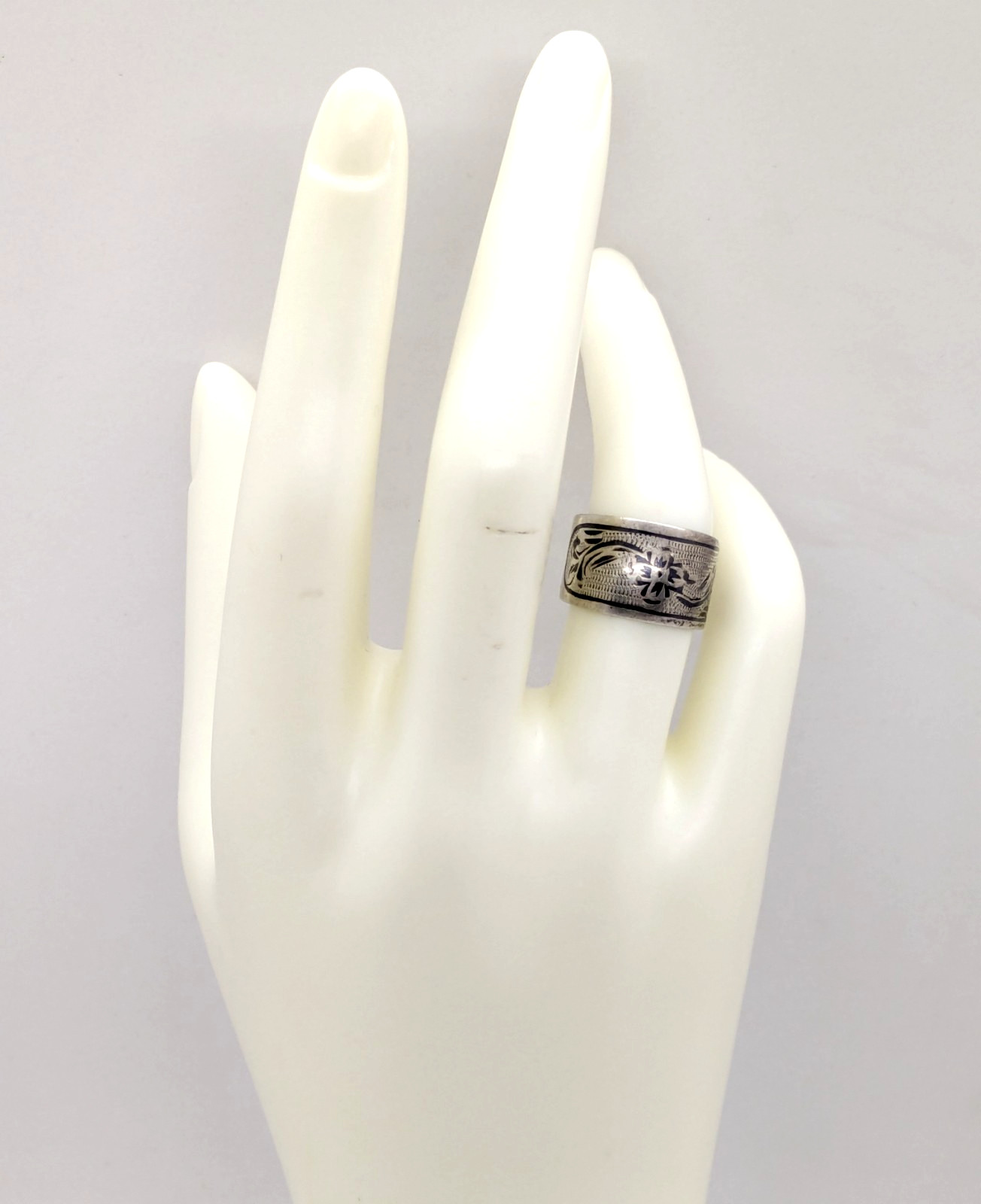 Vintage RING KUBACHI Silver⭐️916 stamp Star ussr with Blackening-size: 6.5US #13