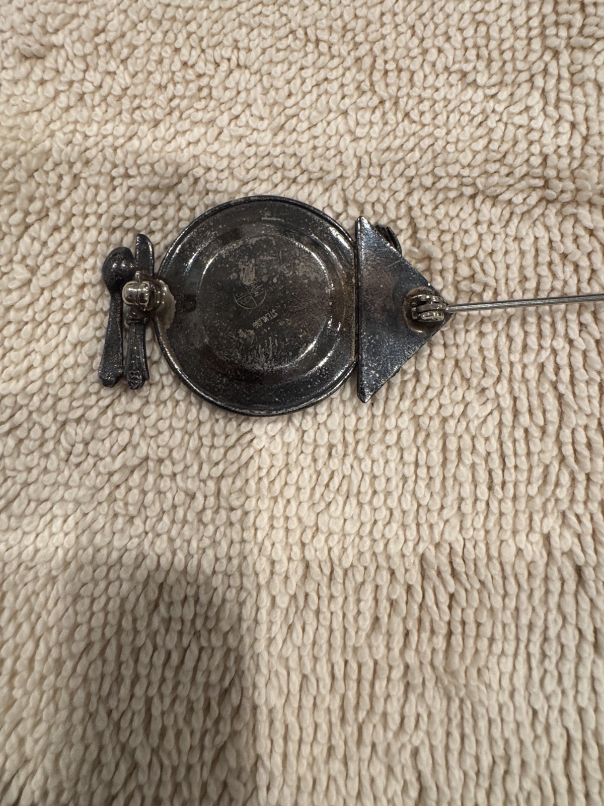 Vintage Great Falls Metal Works Sterling Place setting Pin Modernist GFMW 925.