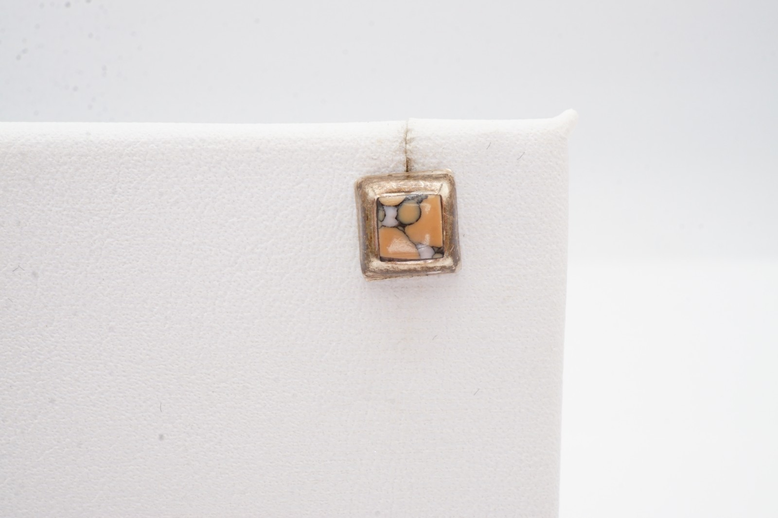 Vintage Sterling Silver 925 Jasper Earrings J2