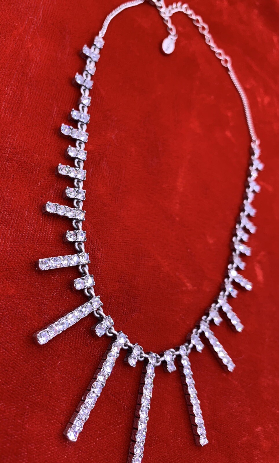 PILGRIM DANISH DESIGN Crystal Stone Collar Necklace Prom Wedding Bride Signed