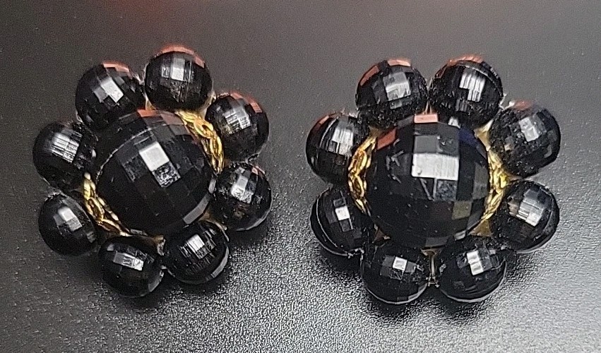 Vtg 1950s 1960s Clip On Earring Lot 13 Pairs Japan Hong Kong Beaded Cluster MCM