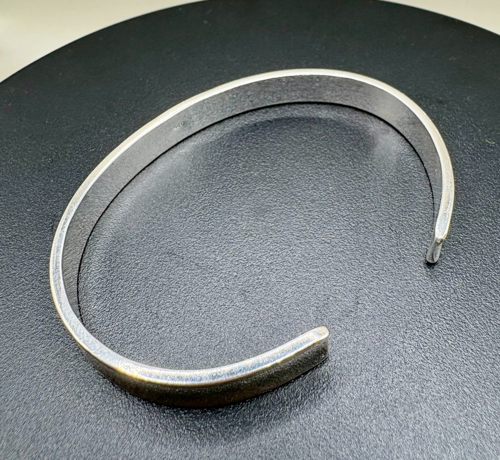 Vintage Sterling Silver Minimalist Open Cuff Bracelet 16g Unisex Modern