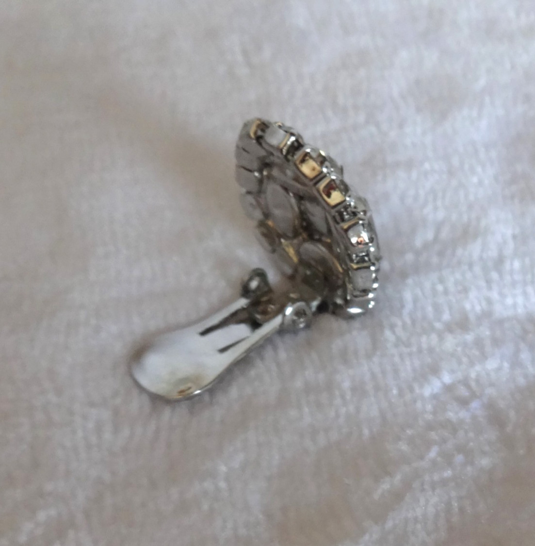 Stunning Vintage Signed KRAMER Clear Rhinestone Bracelet Earrings Set 7”