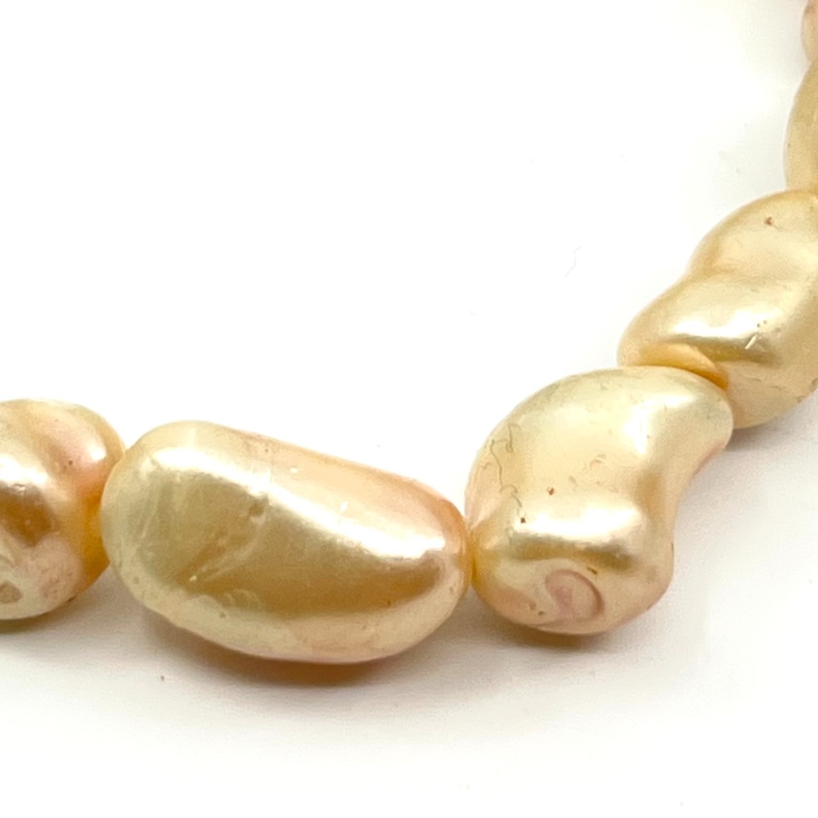 Vintage Iridescent Champagne Baroque Pearl Stretch Bracelet Classic Fashion