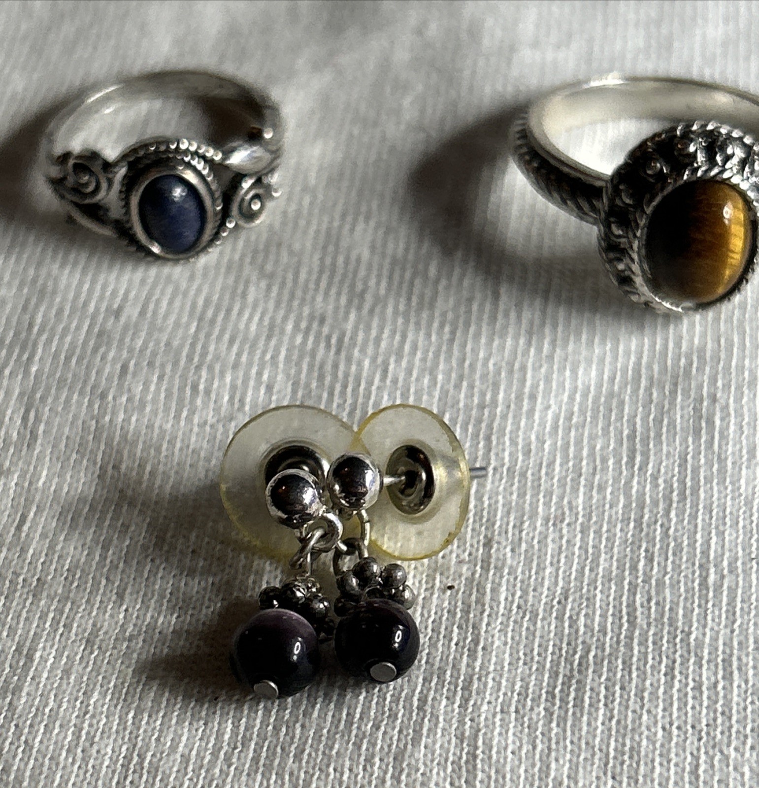 VTG Curated Jewelry Lot 6 PCS Napier Necklace;2 Rings;Silvertone Expand Bracelet
