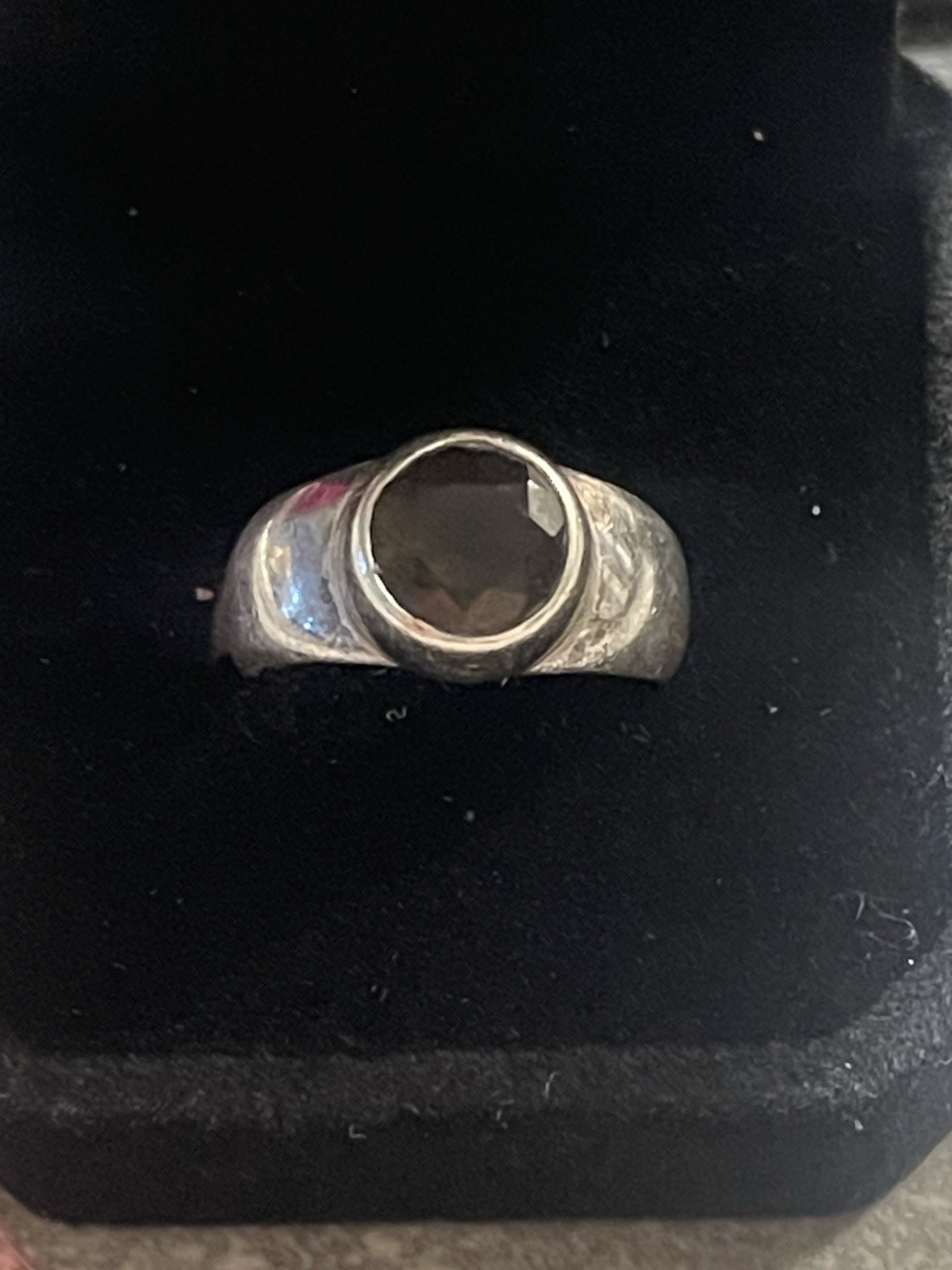Vintage Sterling Smokey Quartz Size 7 1/4 Ring Signed Ring E.Sielle