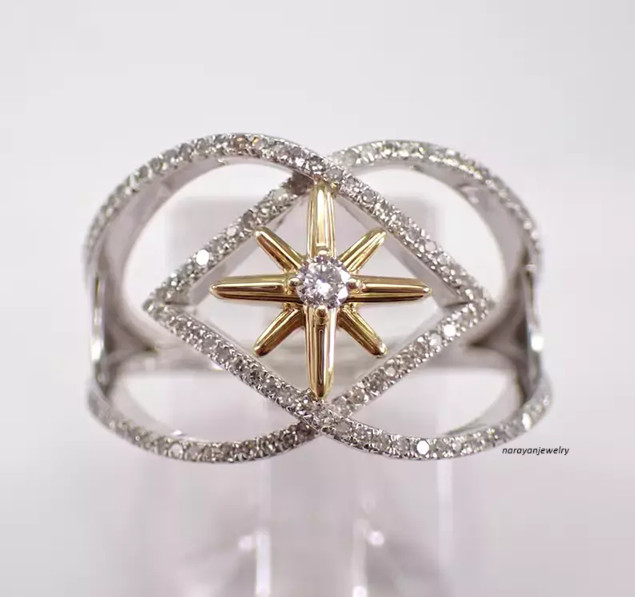 1.50Ct Round Cut Real Moissanite Solitaire Engagement Ring 14K White Gold Plated