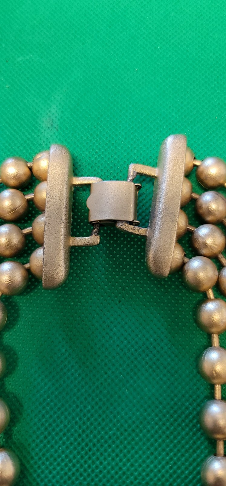 Vintage Yohai Satin Gold Tone Ball Chain (24 Inches) 4 Strand Necklace Signed